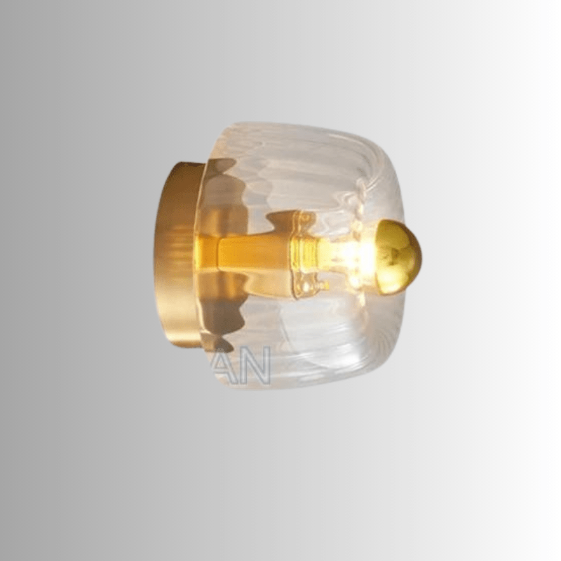 Wandlamp Glas E14 Metaal Transparant Hal Slaapkamer Bauhaus Wandverlichting Retro Design | Sansoti