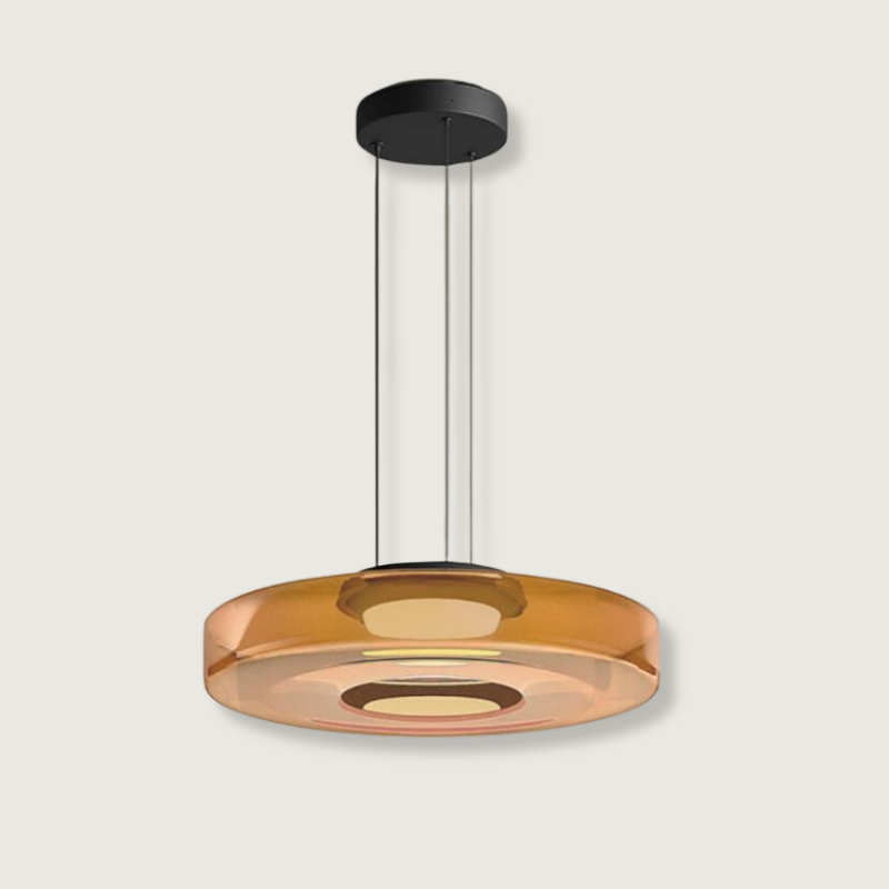 Hängeleuchte Glas LED Amber Grün Grau Mehrere Schichten Wohnzimmer Esszimmer Küche Moderne Deckenlampe Bauhaus-Ambiente | Restfield