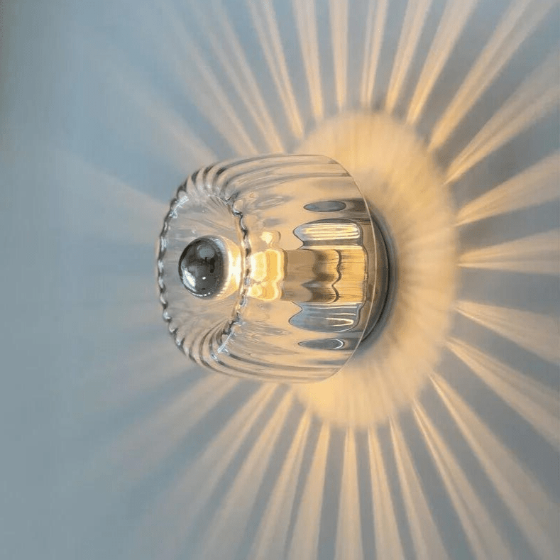 Wandlamp Glas E14 Metaal Transparant Hal Slaapkamer Bauhaus Wandverlichting Retro Design | Sansoti