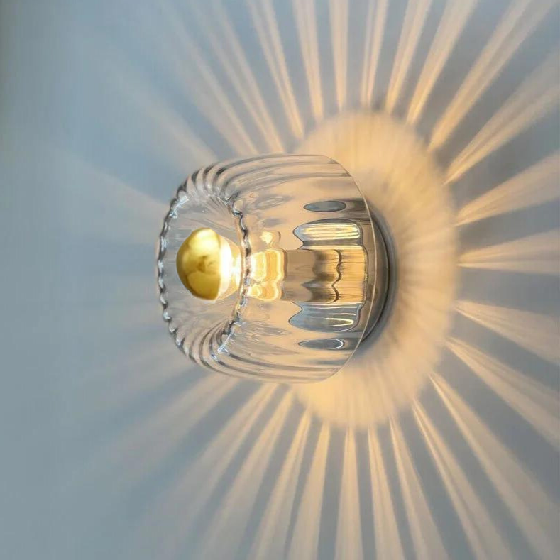 Wandlamp Glas Scandinavisch Bauhaus Metaal E14 Woonkamer Gang Trap Modern | Sansoti