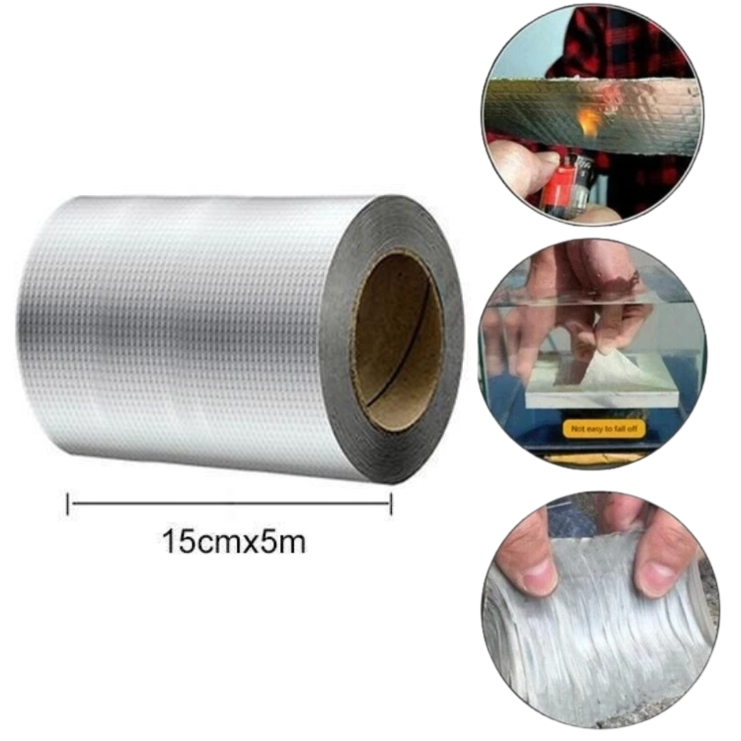 Wodoodporna taśma naprawcza z gumy, szerokość 5-15cm, do usuwania przecieków, prac hydraulicznych, budowlanych, DIY, napraw awaryjnych | Sansoti