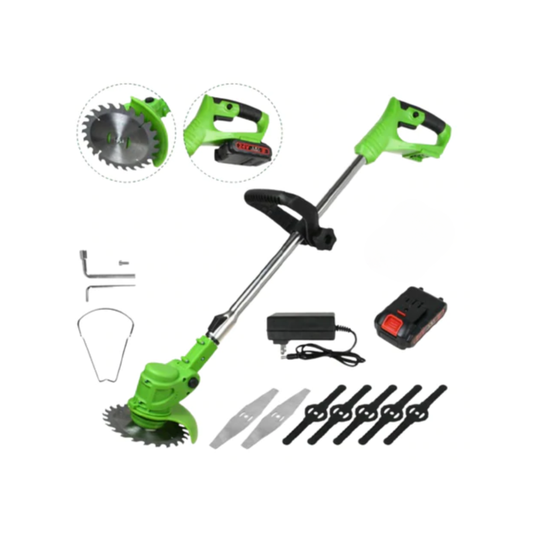 Draadloze Grastrimmer 24V Elektrische Onkruidsnijder met 15cm Mesblad voor Gazons en Tuinranden | Sansoti