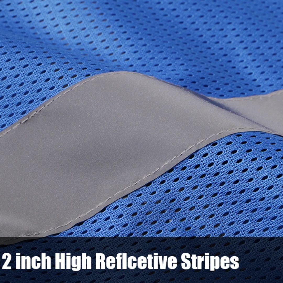 Veiligheidsvest Reflecterend voor Werk en Bouw met Hoge Zichtbaarheid Fluor Strips Veiligheidskleding | Sansoti