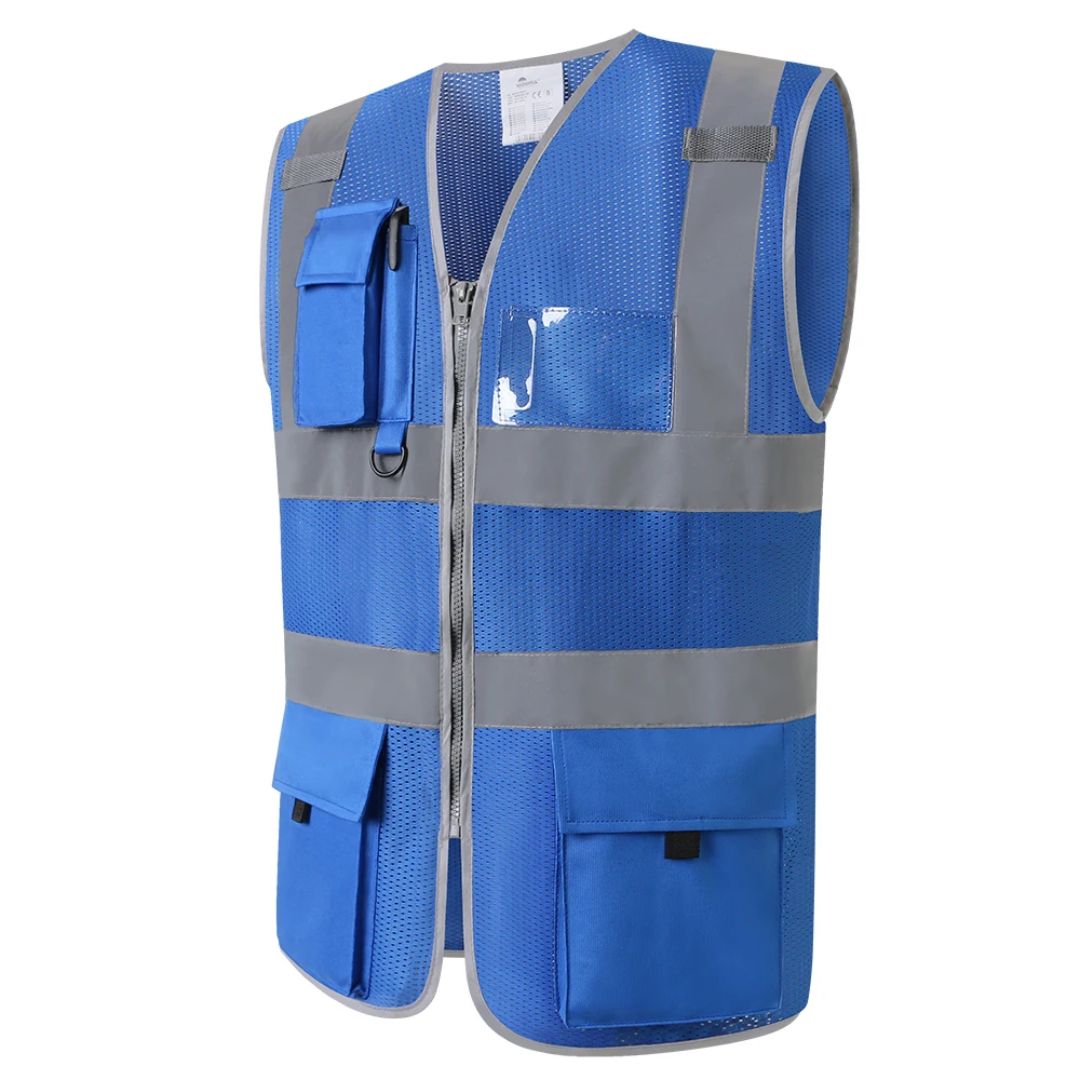 Veiligheidsvest Reflecterend voor Werk en Bouw met Hoge Zichtbaarheid Fluor Strips Veiligheidskleding | Sansoti