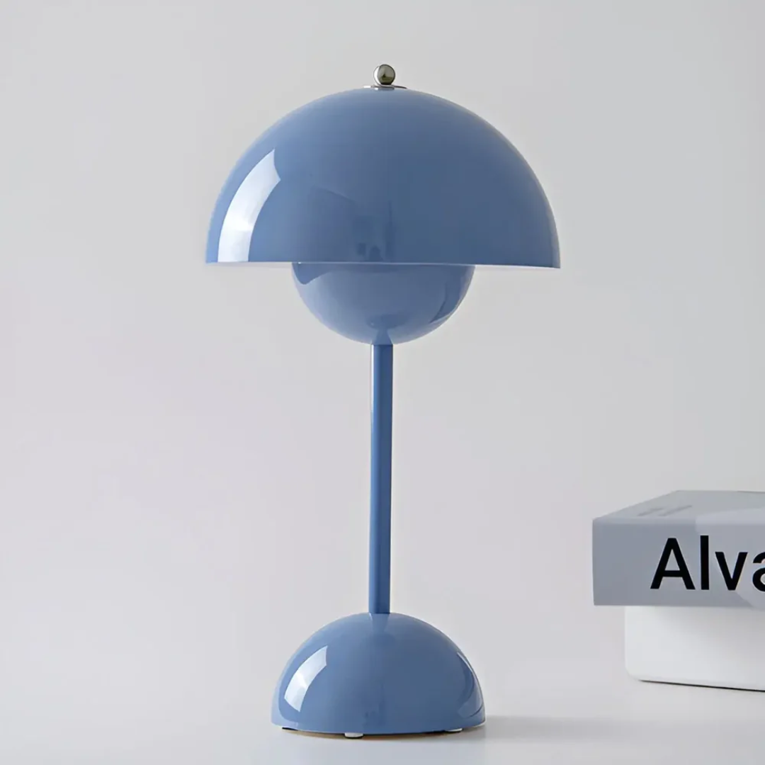 Oplaadbare Tafellamp Ø16×H29,5cm Touch-Bediening 3 Lichtmodi Modern Design Draadloos Roestvrij Staal | Sansoti