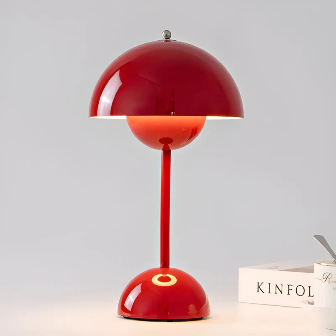 Oplaadbare Tafellamp Ø16×H29,5cm Touch-Bediening 3 Lichtmodi Modern Design Draadloos Roestvrij Staal | Sansoti