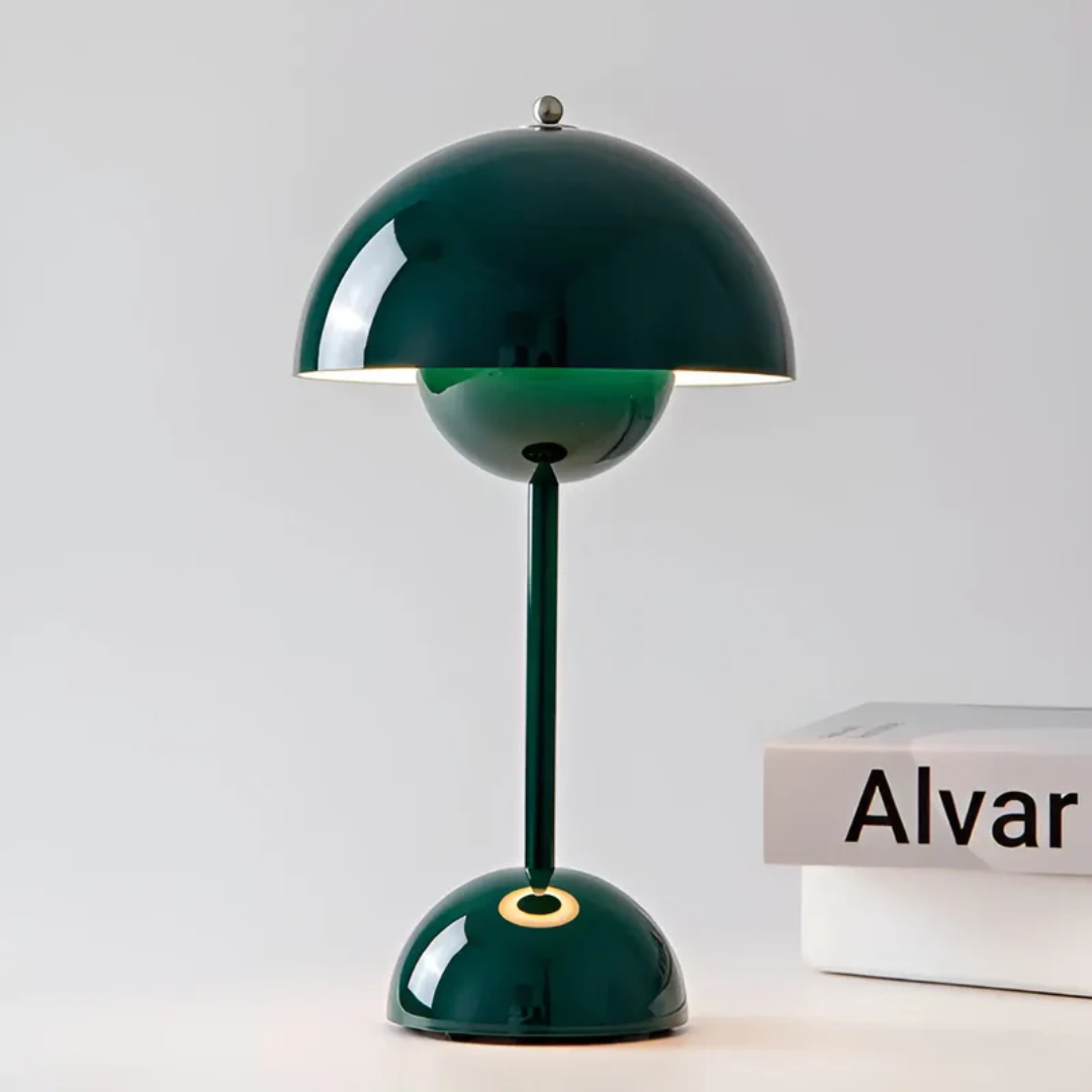 Oplaadbare Tafellamp Ø16×H29,5cm Touch-Bediening 3 Lichtmodi Modern Design Draadloos Roestvrij Staal | Sansoti