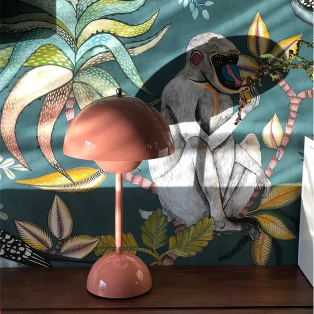 Oplaadbare Tafellamp Ø16×H29,5cm Touch-Bediening 3 Lichtmodi Modern Design Draadloos Roestvrij Staal | Sansoti