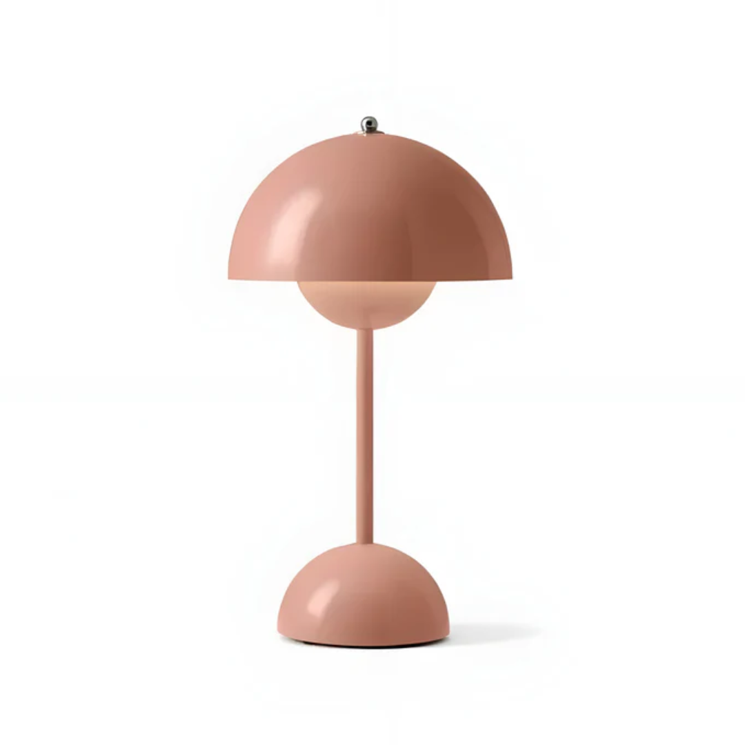 Oplaadbare Tafellamp Ø16×H29,5cm Touch-Bediening 3 Lichtmodi Modern Design Draadloos Roestvrij Staal | Sansoti