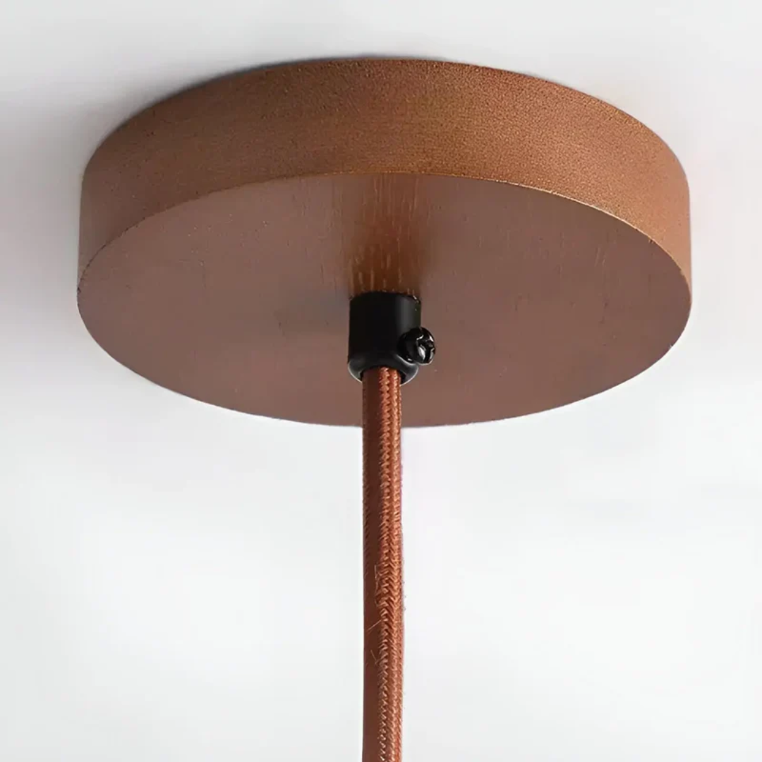 Hanglamp Japanse Stijl LED Natuursteen Hout Verstelbaar Ø15cm Warm Licht Woonkamer Eetkamer Sfeervol | Sansoti