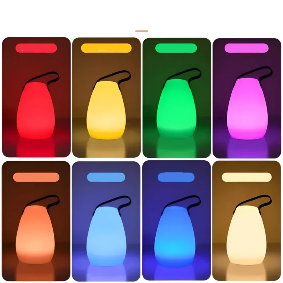 Draadloze Oplaadbare Tafellamp Waterdicht LED 16 Kleuren met Afstandsbediening voor Binnen en Buiten | Sansoti