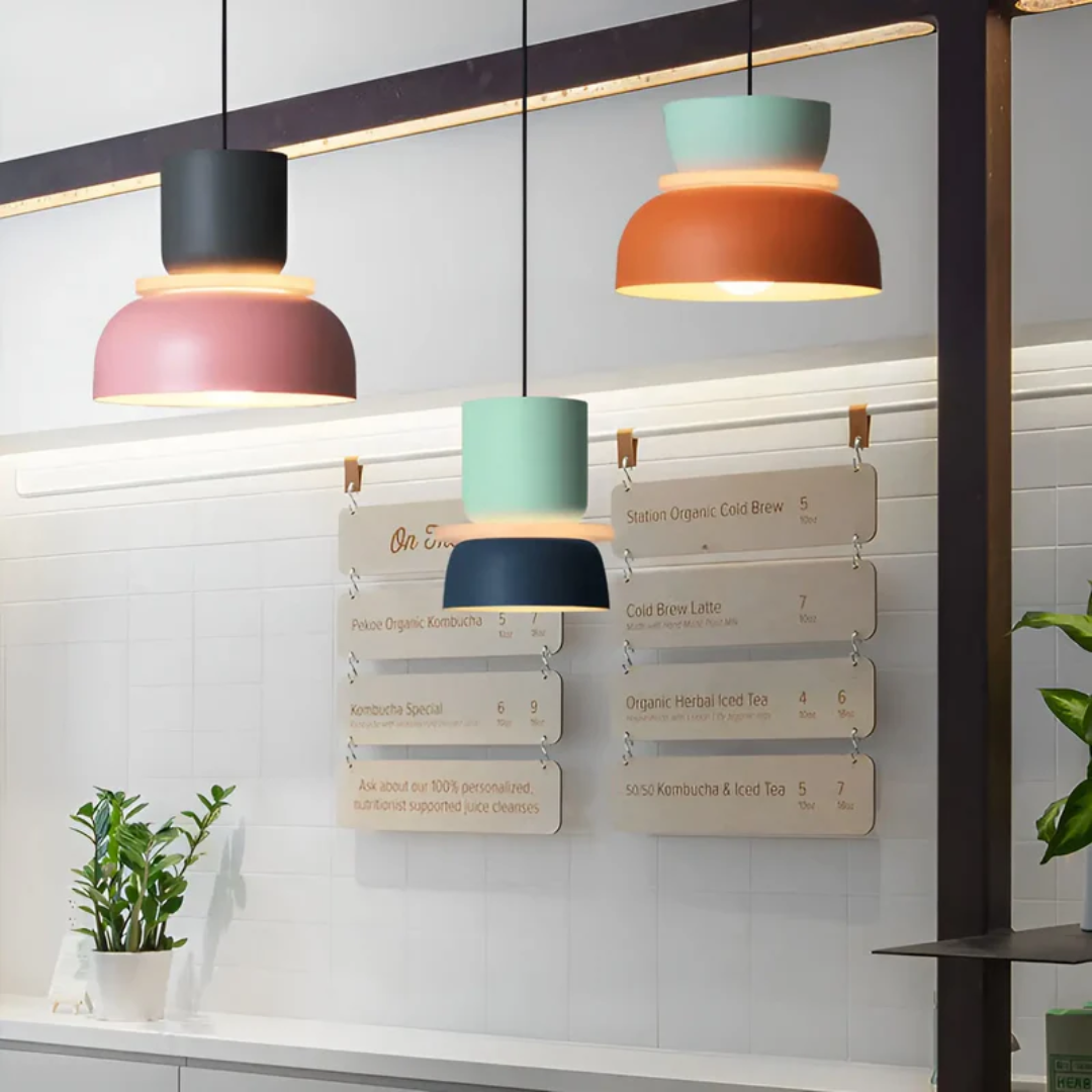 Kleurrijke LED Hanglamp Metaal Modern Design Woonkamer Slaapkamer | Sansoti