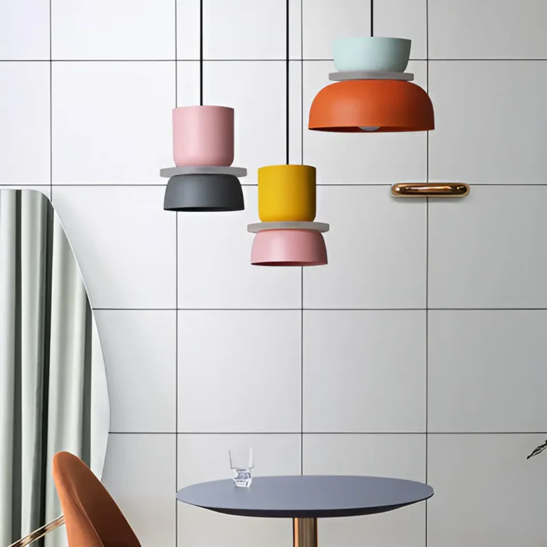 Kleurrijke LED Hanglamp Metaal Modern Design Woonkamer Slaapkamer | Sansoti