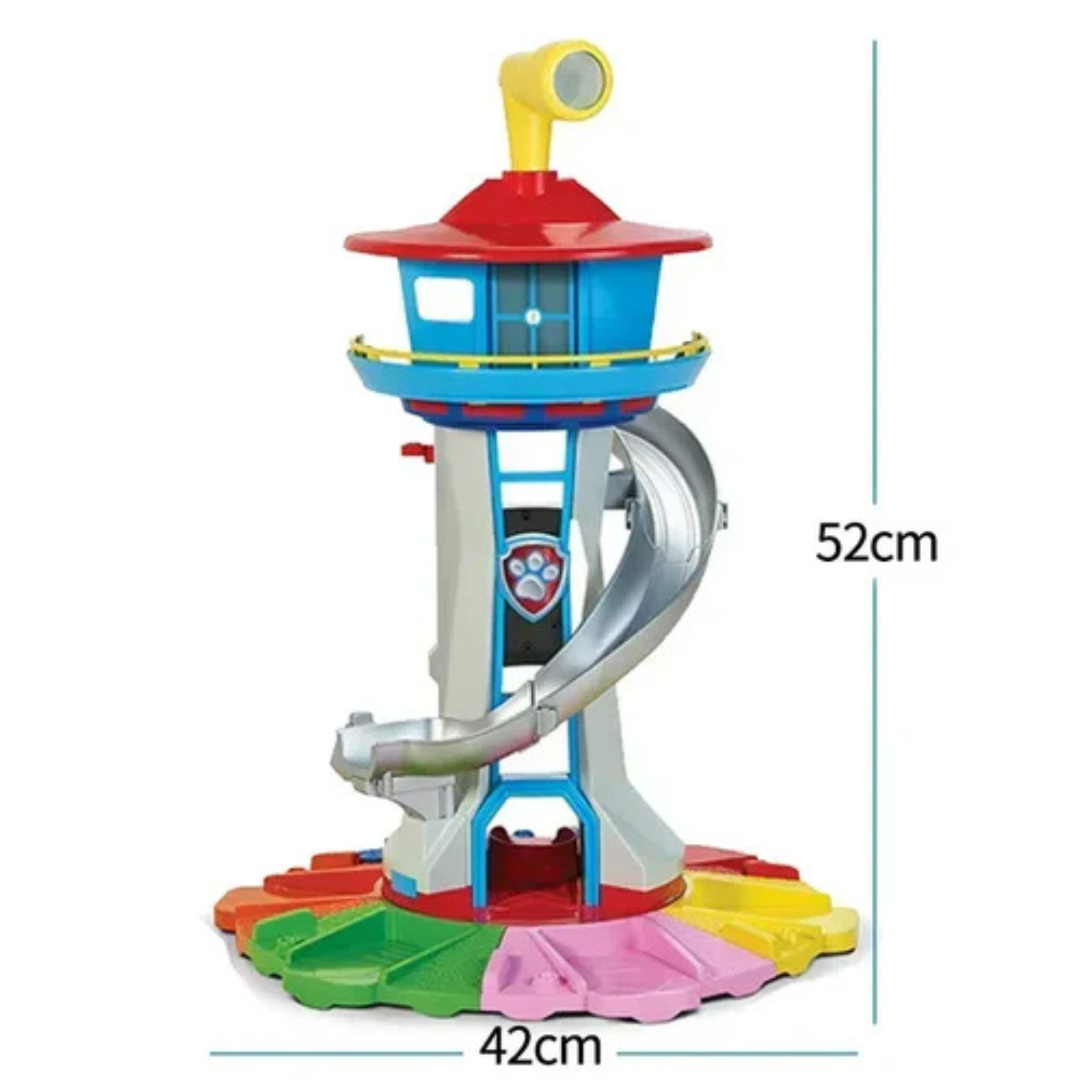 Speelgoedauto Raceset met Glijbaan en Uitkijktoren - Interactief Racecircuit voor Kinderen 4+ - 52x42 cm | Sansoti