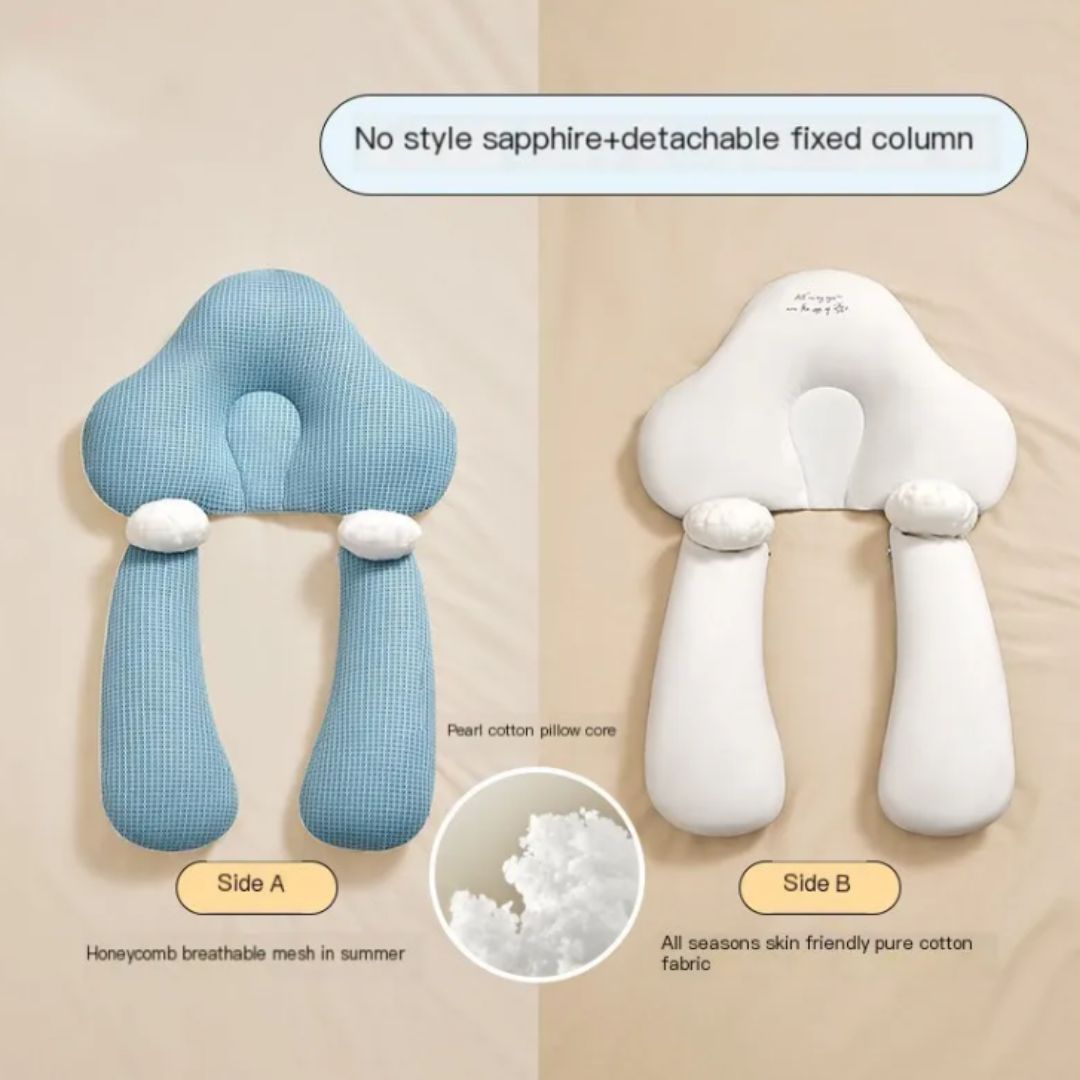Ergonomisch Babykussen met Hoofdondersteuning Katoenen Wiegkussen Pasgeboren | Sansoti