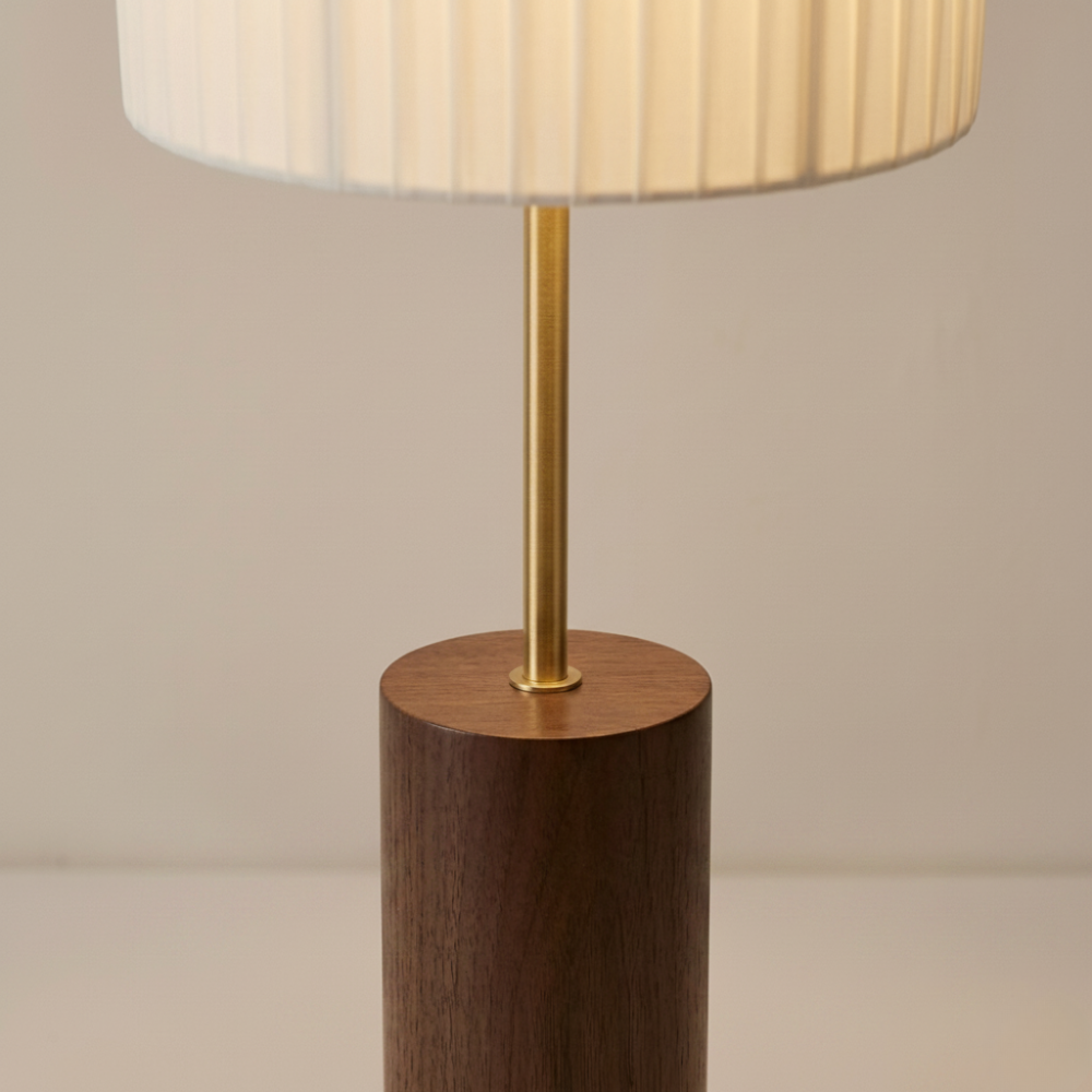 Floor Lamp Fabric Wood Iron 130cm LED E27 Dimmable for Living Room Bedroom Reading Nook and Office | Sansoti