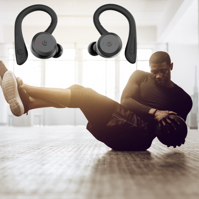 Wireless Sports Earbuds – 20 Hours of Playback, IPX7 Waterproof, Bluetooth 5.0 for Swimming & Fitness | Sansoti