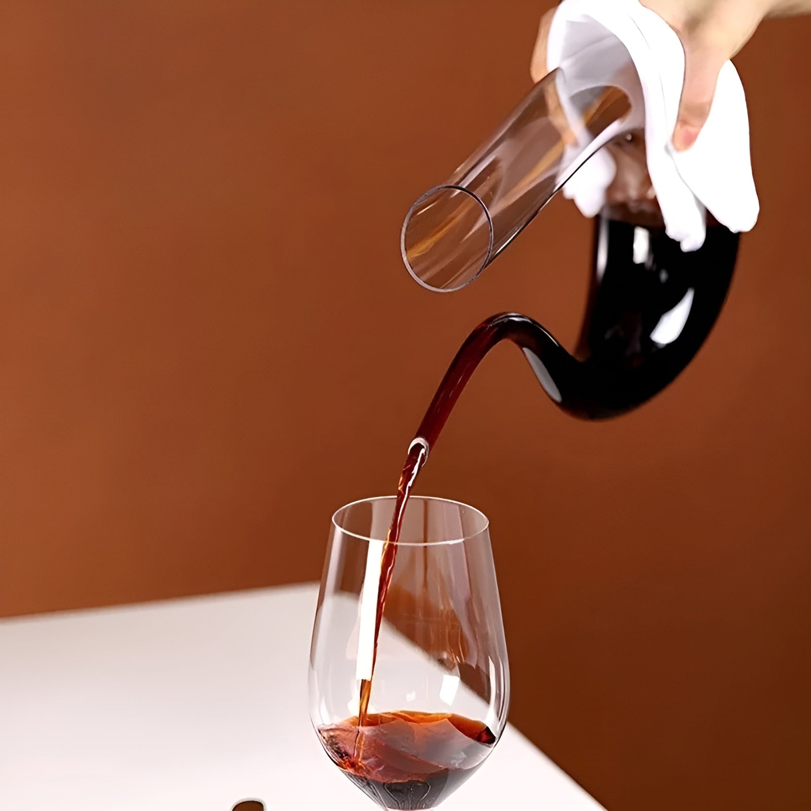 Weinkaraffe mit Belüfter 1500ml Kristallglas Handgeblasen | Restfield