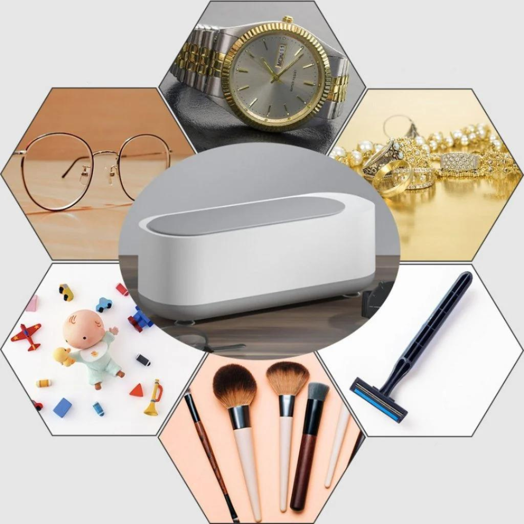 Ultrasonic Cleaning Device for Glasses, Jewelry, Cosmetics and Dental Braces with 360° Cleaning | Sansoti