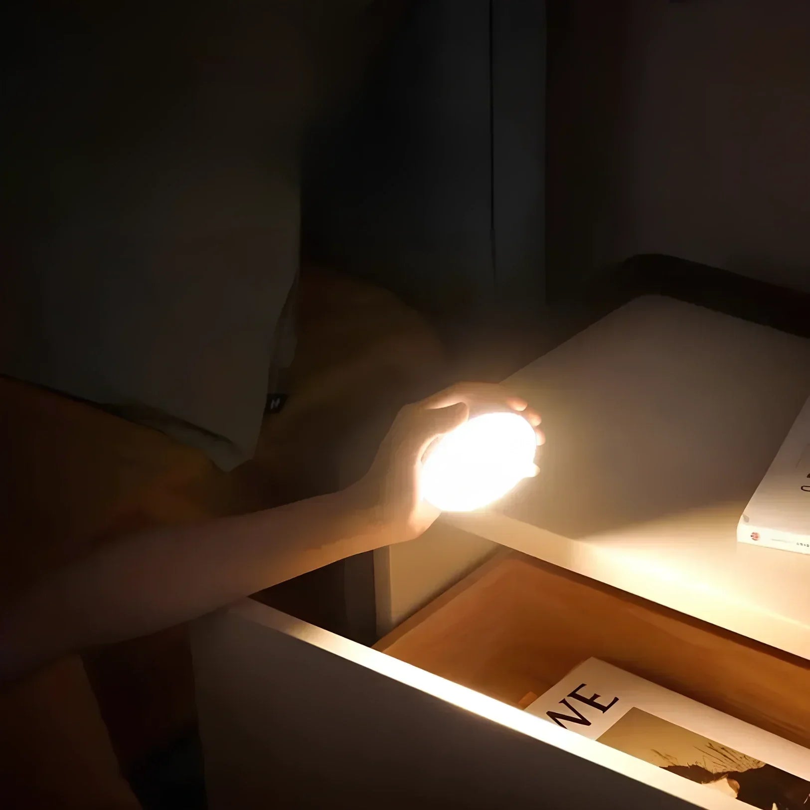 Bewegingssensor Lamp Draadloos ABS Compact Hal Trap Kast Nachtlamp Automatisch Licht USB Oplaadbaar | Sansoti