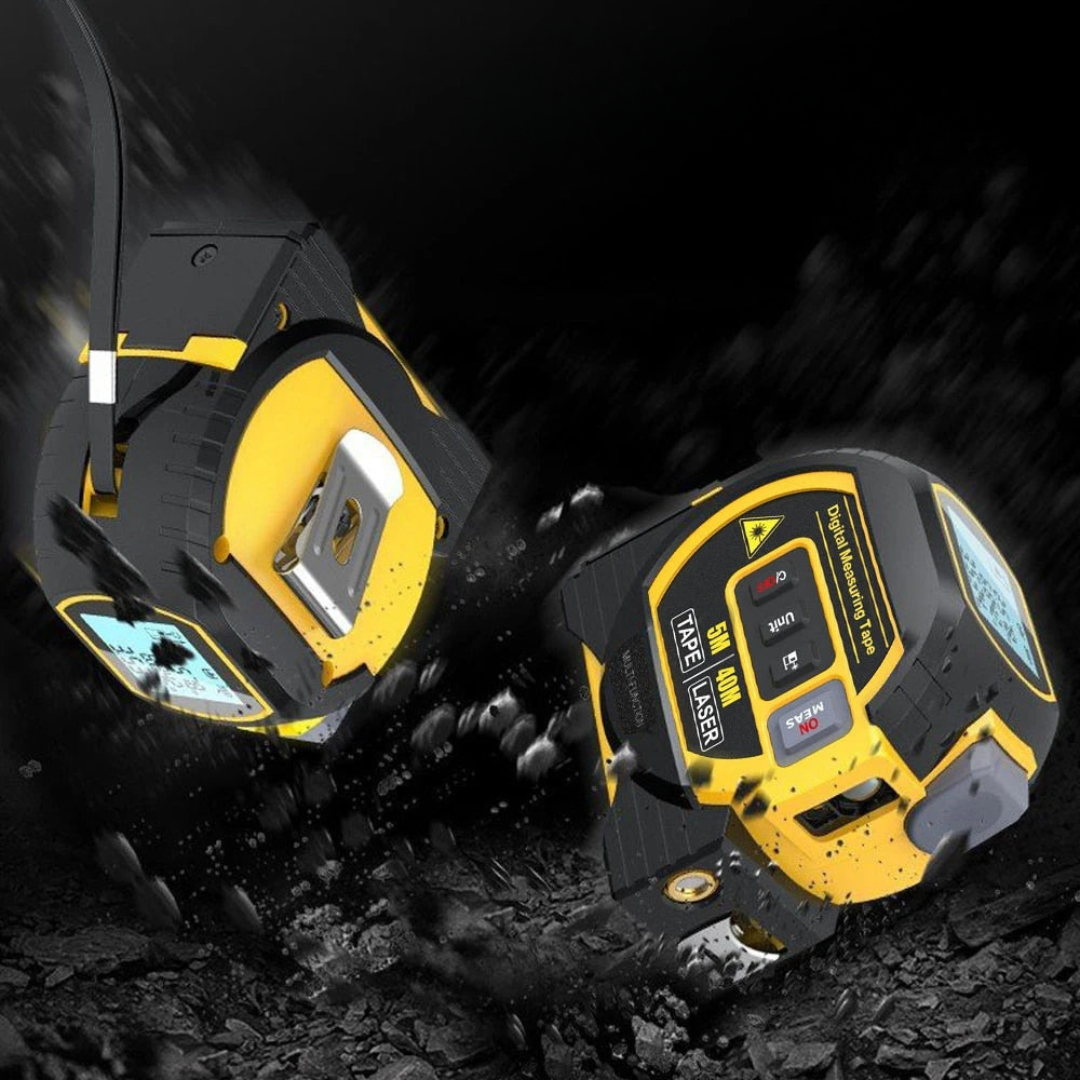 3-in-1 Infrarood Laser Meetlint - Digitale Rolmaat met Laser 40m Bereik - Compact Meetinstrument voor Binnen en Buiten | Sansoti