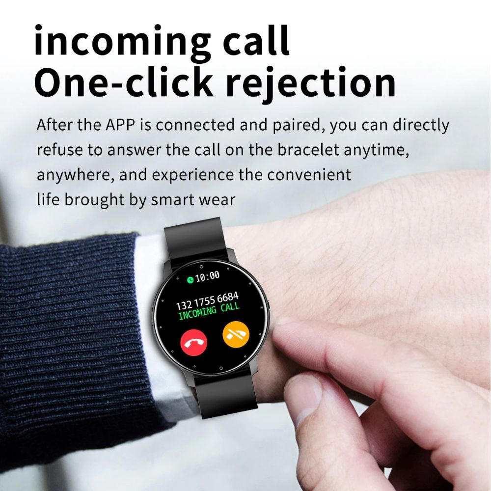 Ultraslanke Smartwatch Fitness Tracker Hartslagmeter Stappenteller Waterdicht IP67 Sport Horloge Activiteit | Sansoti