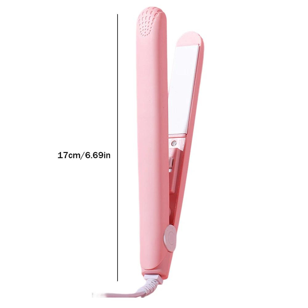 Compact Keramisch Haarstyler voor Krullen en Glad Haar met 3D-Platen Roze Paars Blauw Wit Groen Geel Snel Opwarmen 45 Seconden Instelbare Temperatuur Reisstyler | Sansoti