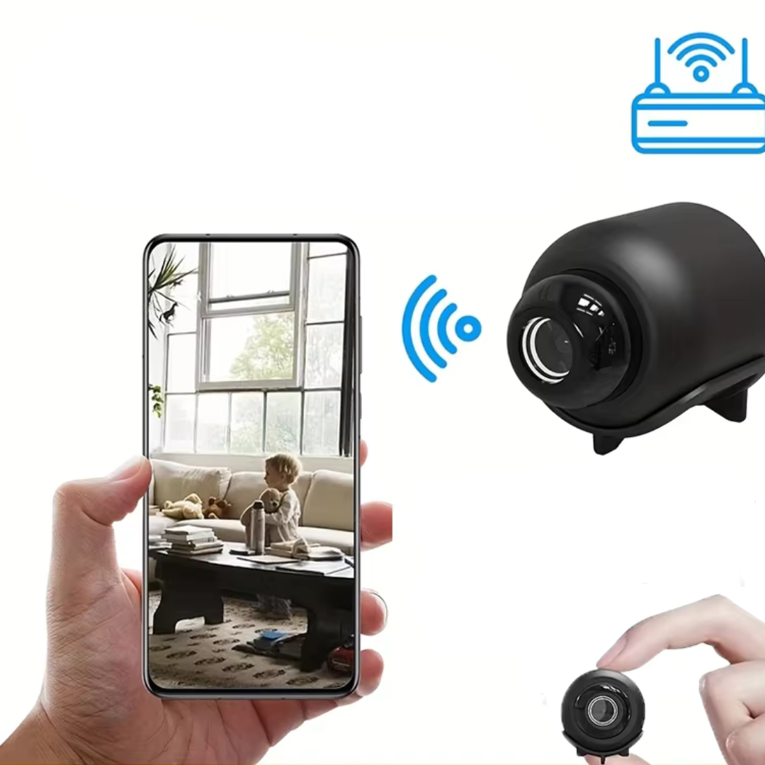 WiFi Beveiligingscamera met Nachtzicht en Bewegingsdetectie – Compacte Mini Bewakingscamera voor Thuis en Kantoor | Sansoti