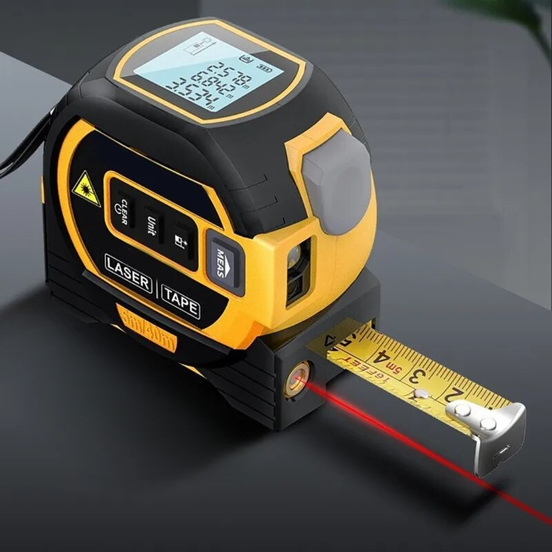 3-in-1 Infrarood Laser Meetlint - Digitale Rolmaat met Laser 40m Bereik - Compact Meetinstrument voor Binnen en Buiten | Sansoti