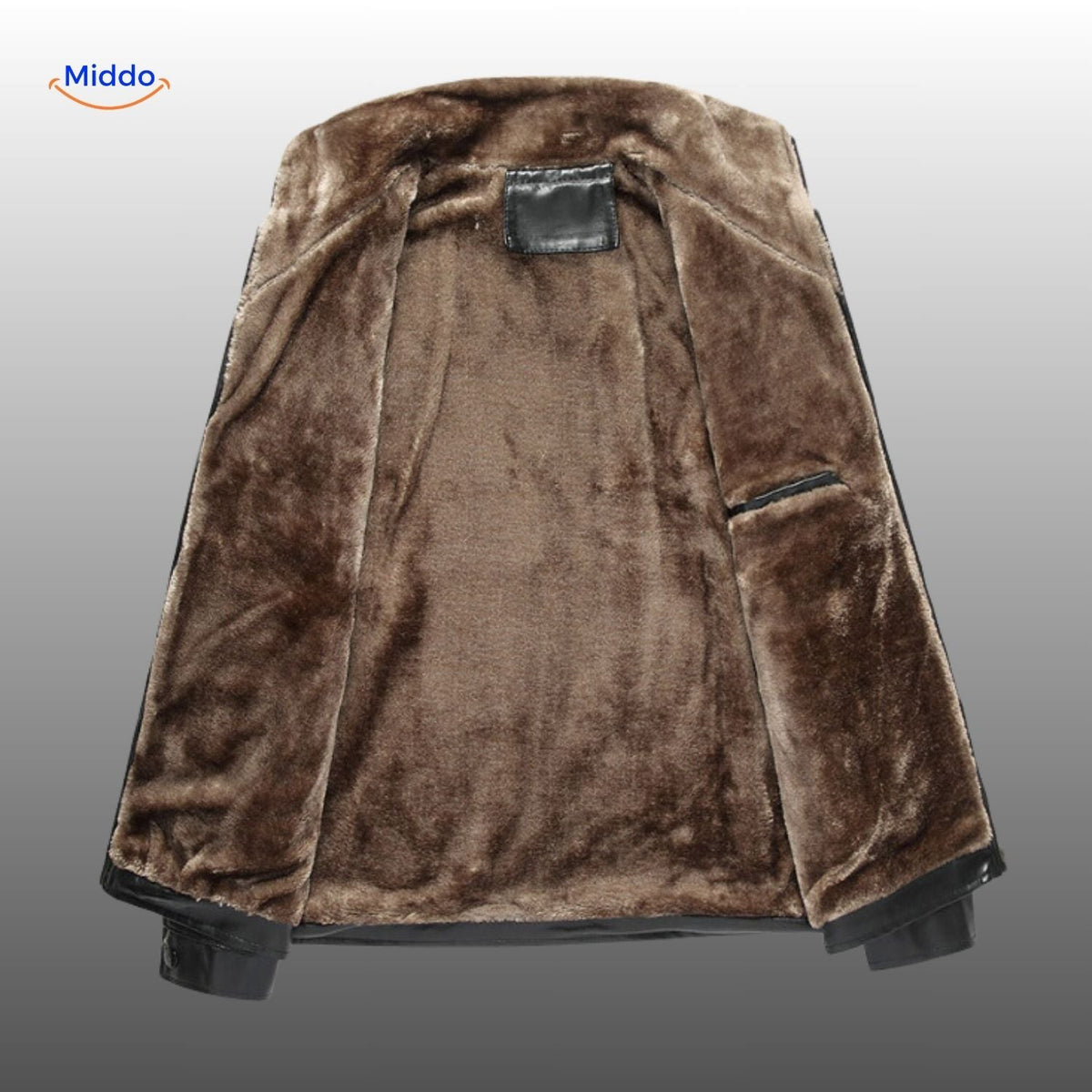 Lederjacke mit Kunstfellfutter, hochwertiges Leder, warme Winterjacke in Schwarz und Braun für Herren und Damen, stilvolle Wintermode | Sansoti