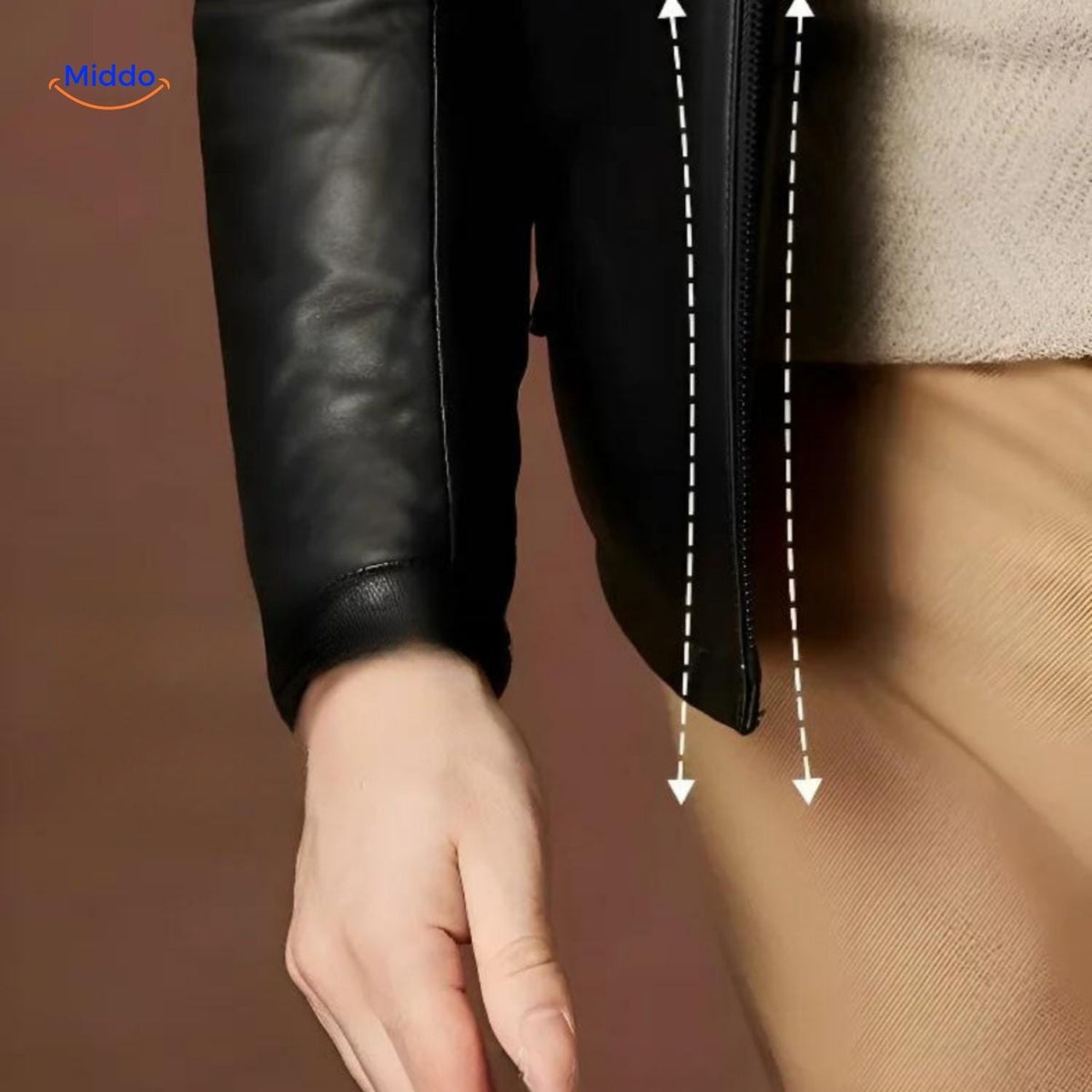 Lederjacke mit Kunstfellfutter, hochwertiges Leder, warme Winterjacke in Schwarz und Braun für Herren und Damen, stilvolle Wintermode | Sansoti