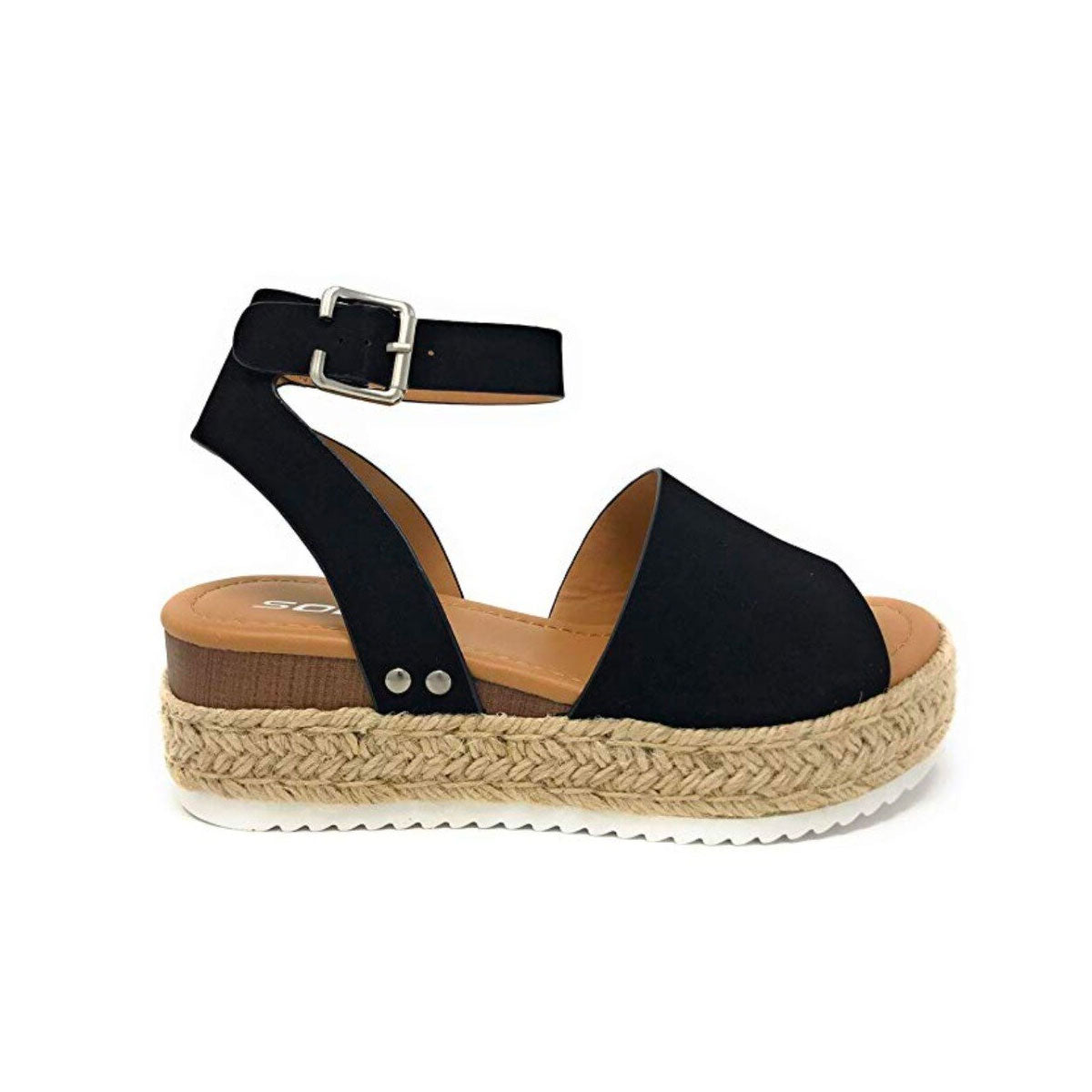 Women's Platform Sandals with Adjustable Ankle Strap | Summer Wedge Shoes with Open Toe for Daily Use | Sansoti