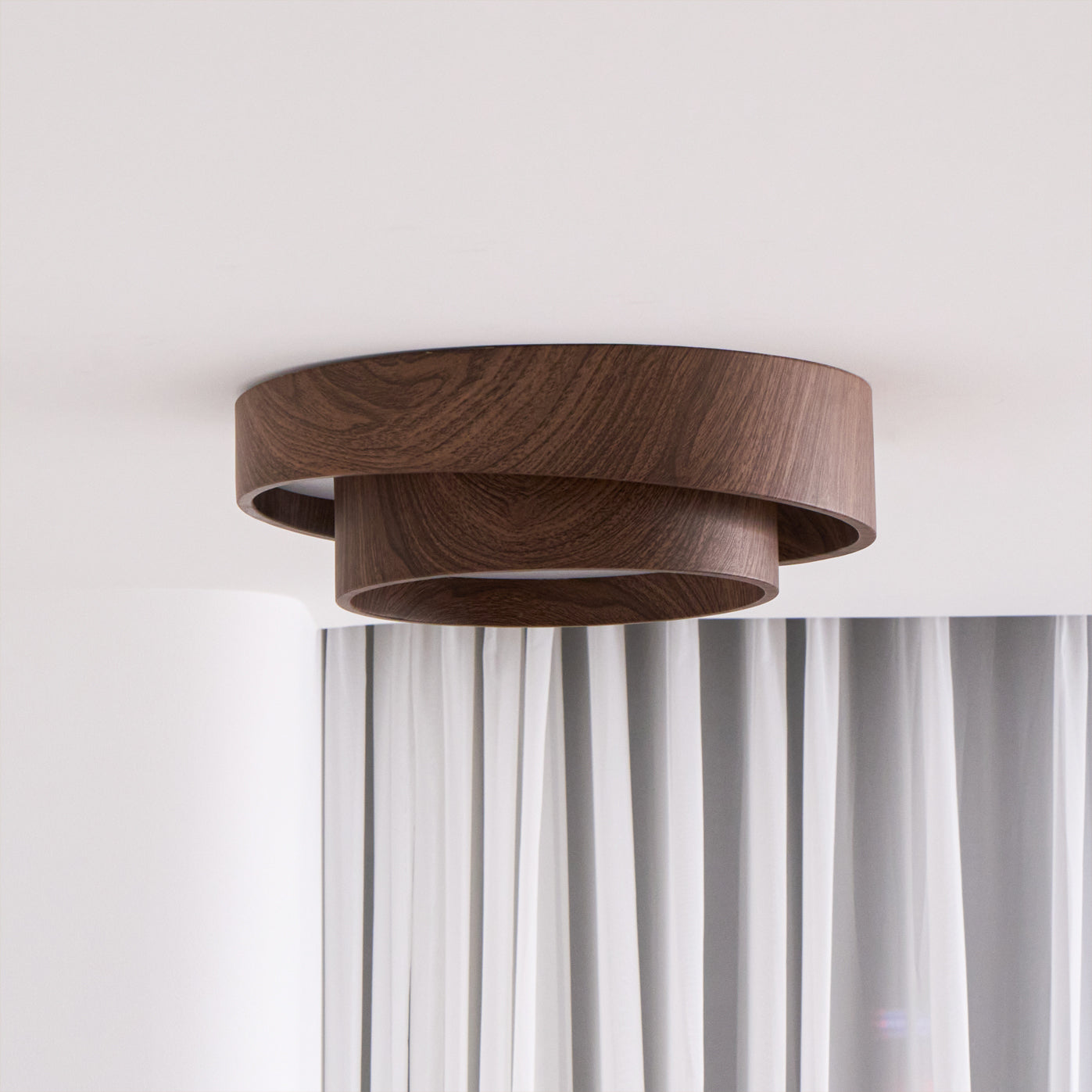 Plafondlamp Walnootlook LED Rond 40cm 50cm Modern Design | Sansoti