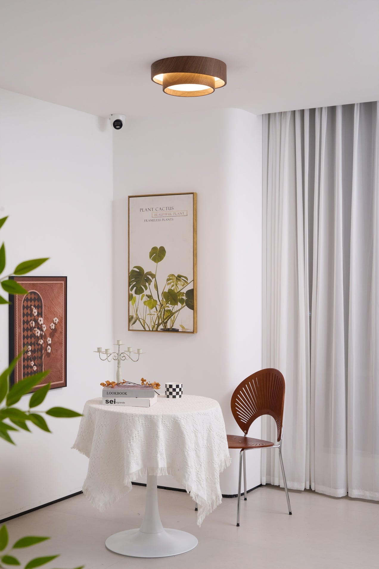 Plafondlamp Walnootlook LED Rond 40cm 50cm Modern Design | Sansoti