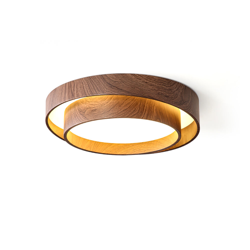 Plafondlamp Walnootlook LED Rond 40cm 50cm Modern Design | Sansoti