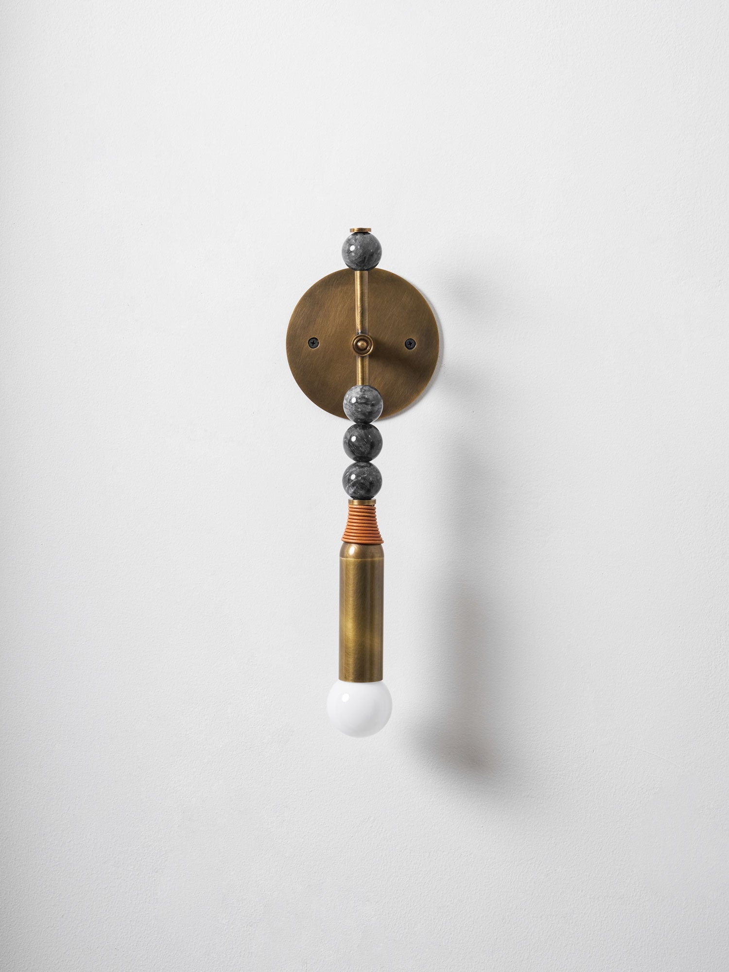 Toam Wandlamp Marmer Messing – Persepolis Geïnspireerd Design met Antique Brass Afwerking 18.9 en 27.6 inch | Sansoti