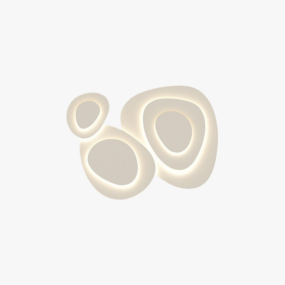 Plafonnier LED formes organiques blanc métal dimmable salon chambre 90 110cm | Restfield