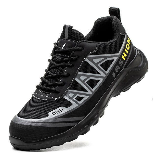 Werkschoenen S3 Veiligheidsschoenen Stalen Neus Antislip Zwart Grijs 39-46 Bouw Industrie Werk Bescherming | Sansoti