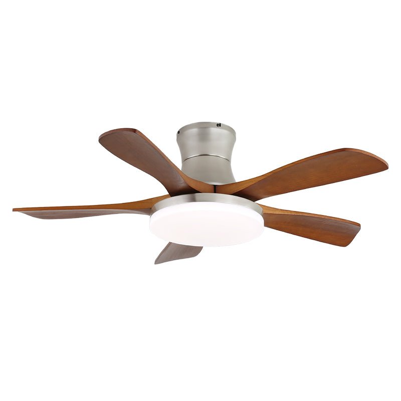 Moderne Plafondventilator met Verlichting - Metalen Behuizing & Houten Bladen - 106cm - Afstandsbediening - 6 Snelheden | Sansoti