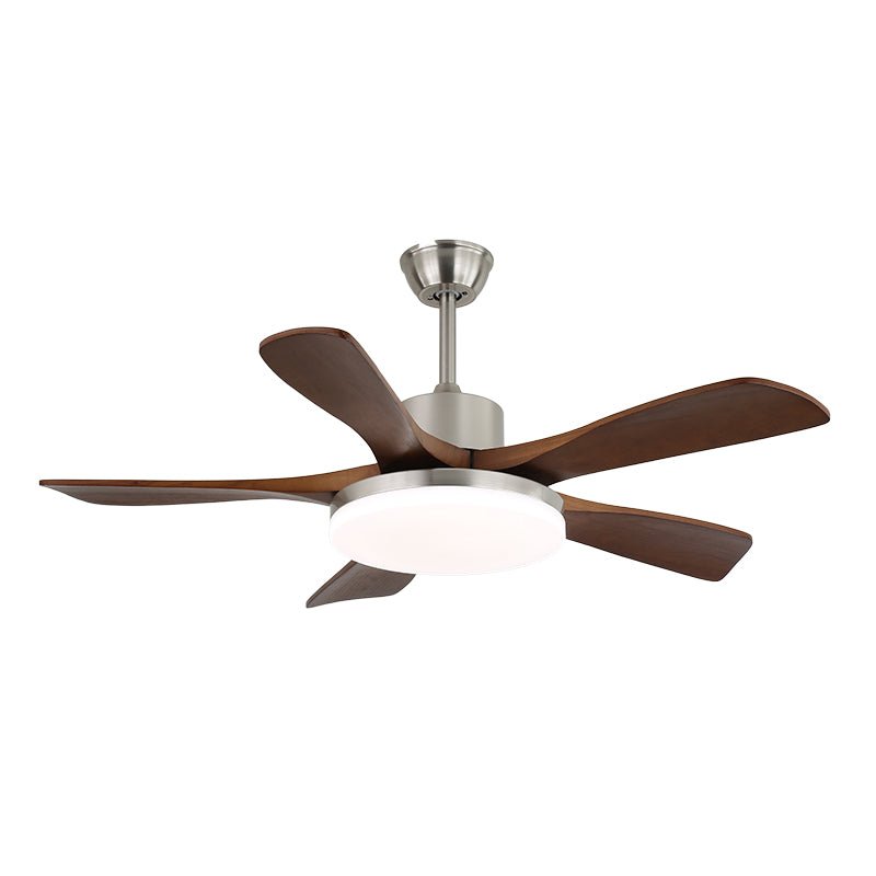 Moderne plafondventilator met verlichting in messing en hout – 106 cm Ø – Scandinavisch geïnspireerd design met 6 snelheden | Sansoti