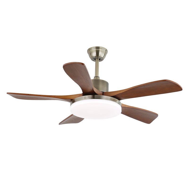 Moderne Plafondventilator met Verlichting - Metalen Behuizing & Houten Bladen - 106cm - Afstandsbediening - 6 Snelheden | Sansoti