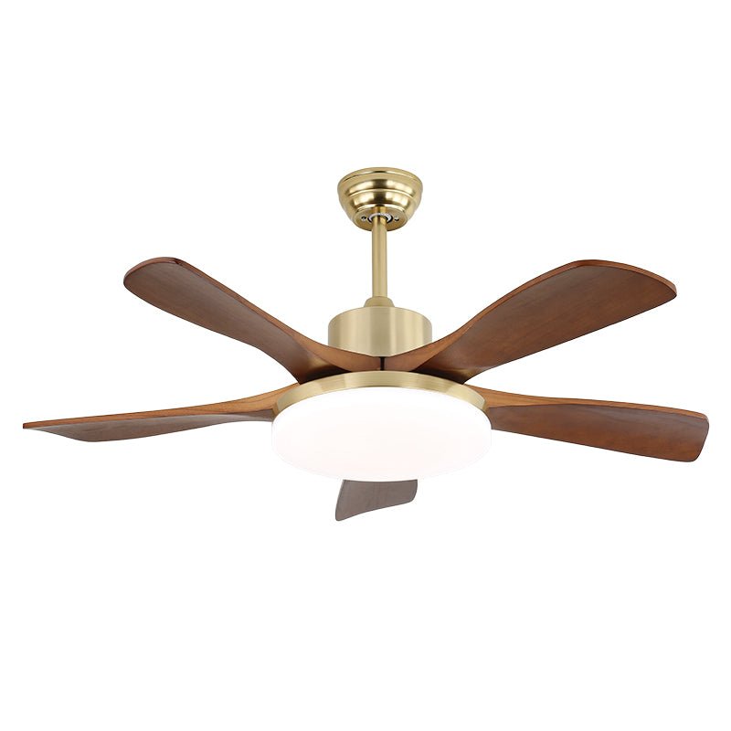 Moderne Plafondventilator met Verlichting - Metalen Behuizing & Houten Bladen - 106cm - Afstandsbediening - 6 Snelheden | Sansoti