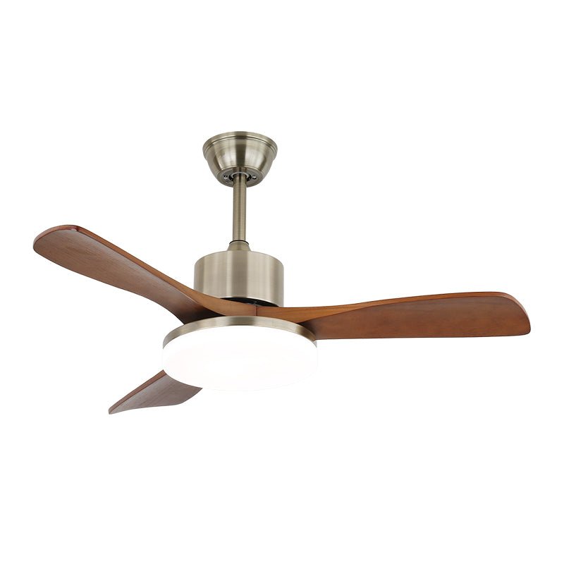 Moderne plafondventilator met verlichting in messing en hout – 106 cm Ø – Scandinavisch geïnspireerd design met 6 snelheden | Sansoti