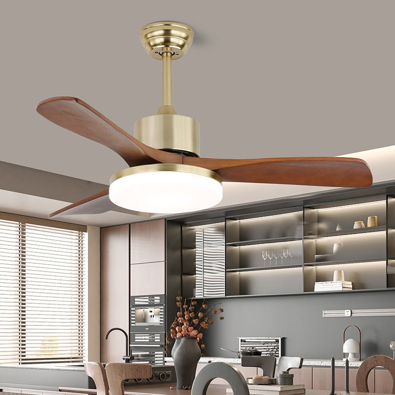 Moderne Plafondventilator met Verlichting - Metalen Behuizing & Houten Bladen - 106cm - Afstandsbediening - 6 Snelheden | Sansoti