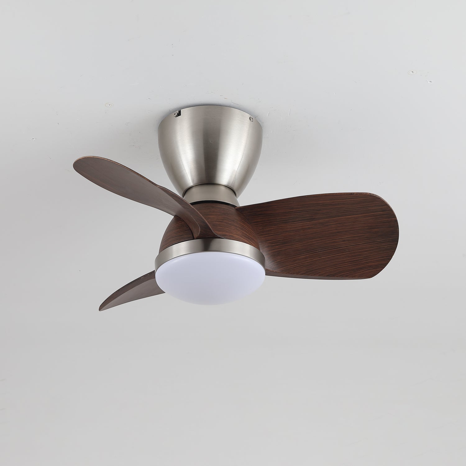 Plafondventilator met Verlichting Elora in Messing en Hout — Minimalistische Ventilator met LED Afstandsbediening | Sansoti