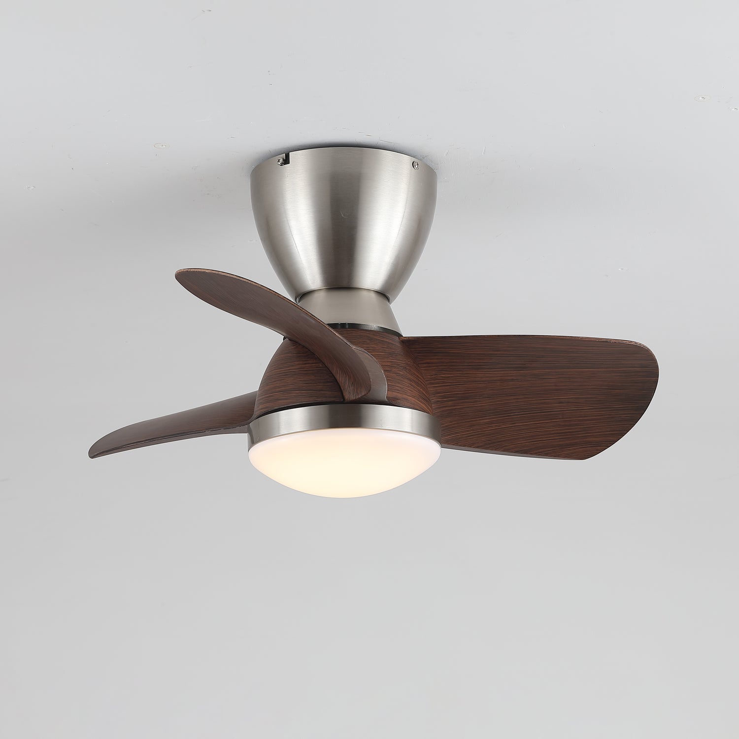 Plafondventilator met Verlichting Elora in Messing en Hout — Minimalistische Ventilator met LED Afstandsbediening | Sansoti