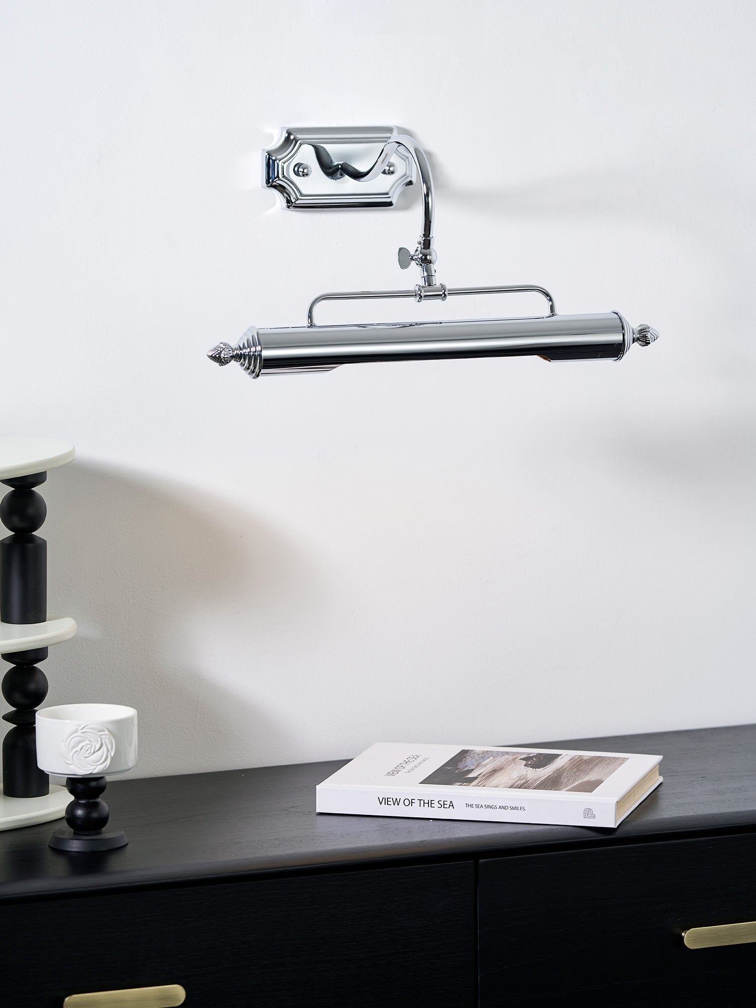 Vellichor Wandlamp met Verstelbare Arm - Zwanenhals Leeslamp voor Schilderijen en Spiegels - Industriële Wandverlichting | Sansoti