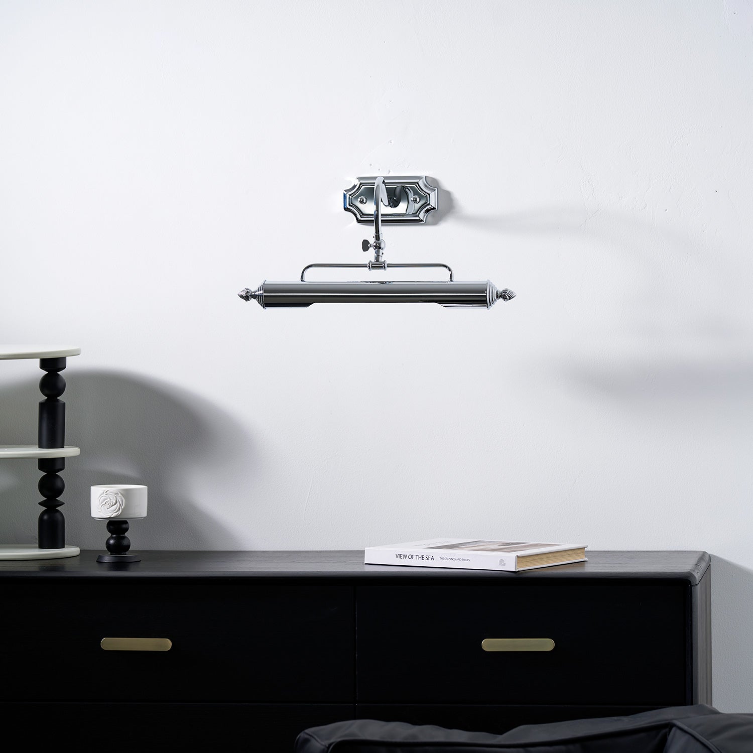 Vellichor Wandlamp met Verstelbare Arm - Zwanenhals Leeslamp voor Schilderijen en Spiegels - Industriële Wandverlichting | Sansoti