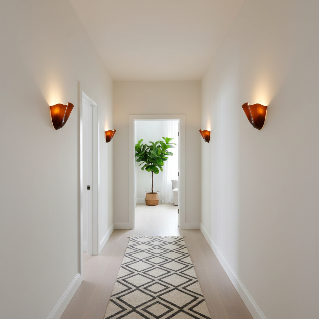 Design Wandleuchte aus mundgeblasenem Glas – Skulpturale Wandbeleuchtung für modernes Interieur