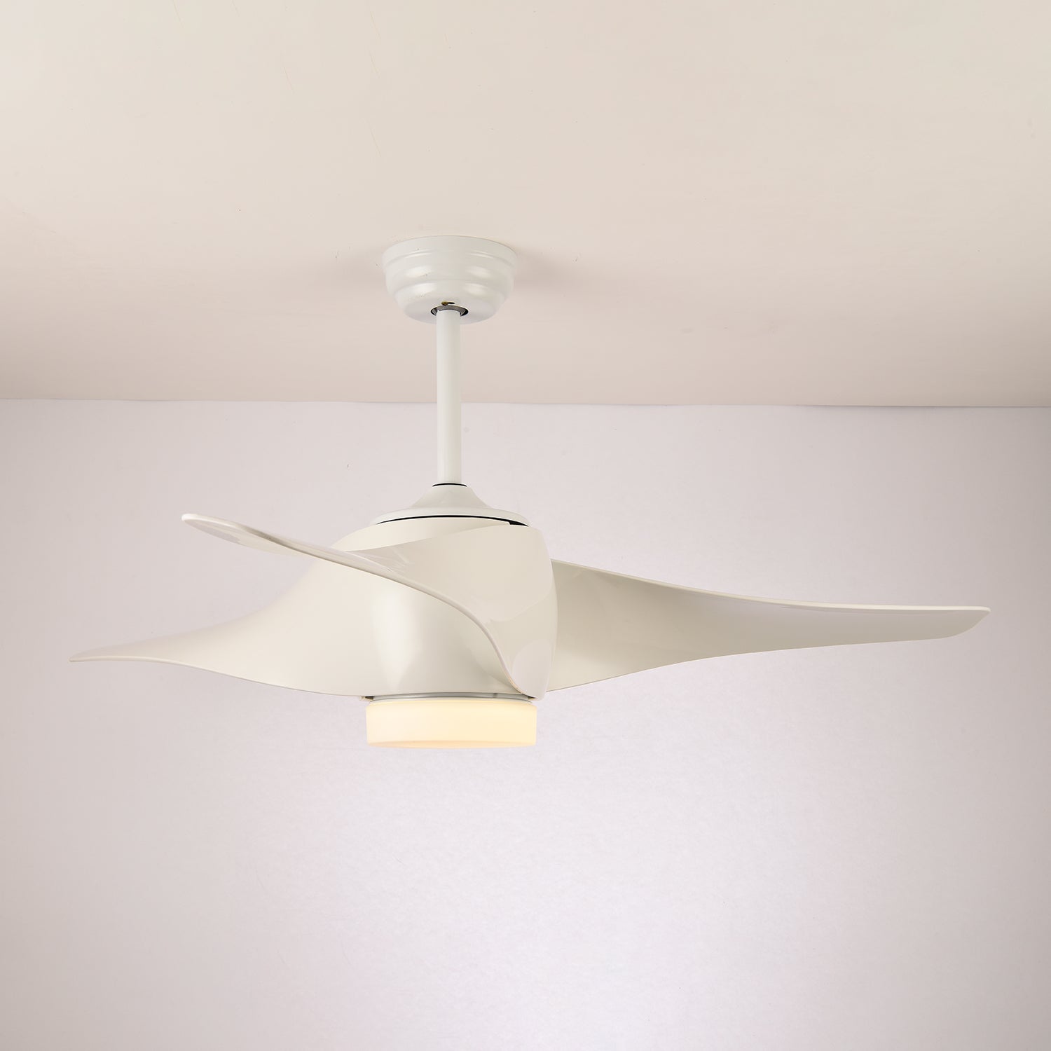 Plafondventilator met Verlichting 132 cm Verstelbaar Stille Motor en Afstandsbediening voor Woonkamer Slaapkamer | Sansoti